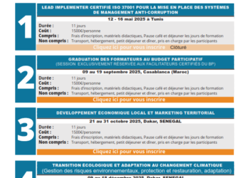 Programme sessions internationales de formation