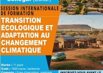 SESSION INTERNATIONALE DE FORMATION AUX APPROCHES ET METHODES POUR LA TRANSITION ECOLOGIQUE ET L’ADAPTATION AU CHANGEMENT CLIMATIQUE